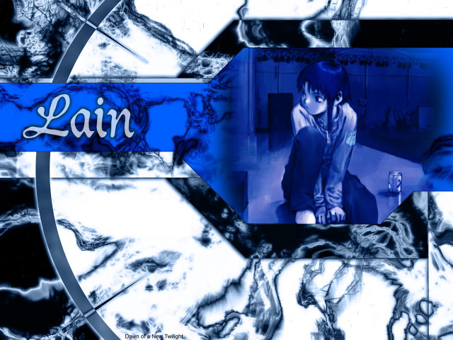 Blue man lain sign anime free wallpaper - medium preview image