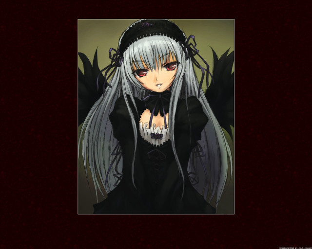 Anime white hair gothic tarot free wallpaper - medium preview image