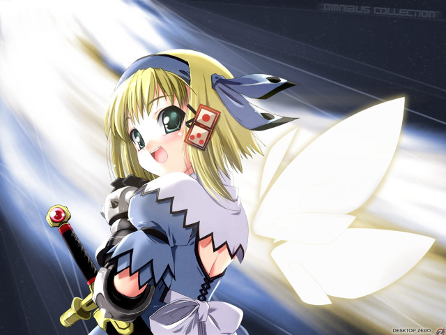 Anime angel sword blonde hair free wallpaper - medium preview image