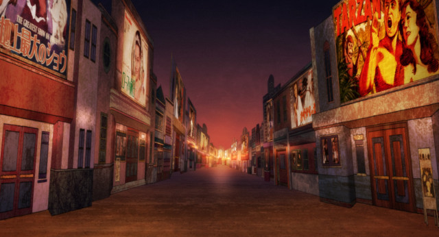 Cityscape fire library eastasian architecture free wallpaper - medium preview image