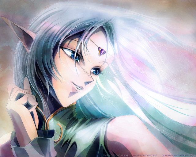 Anime elf sword longhair pinkblue free wallpaper - medium preview image