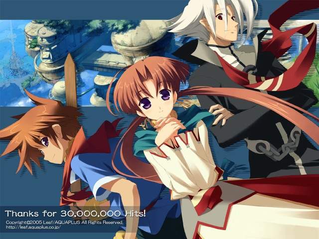 Anime group blue background thanks free wallpaper for desktop - medium preview image