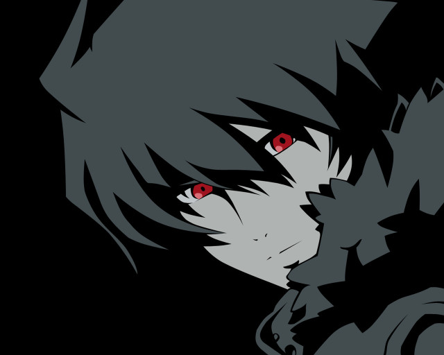 Red eyes black cat fur free wallpaper - medium preview image