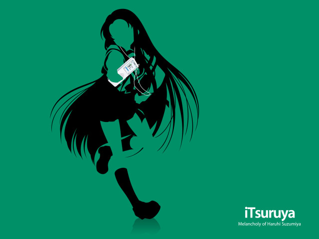 Girl cellphone green silhouette ai free wallpaper - medium preview image