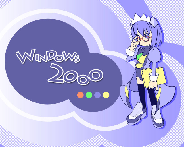 Cartoon character windows2000 thought bubble free wallpaper - medium preview image
