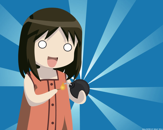 Cartoon girl black object smiling free wallpaper - medium preview image