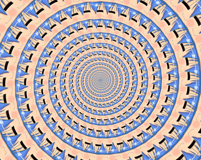 Circular pattern blue pink white free wallpaper - medium preview image