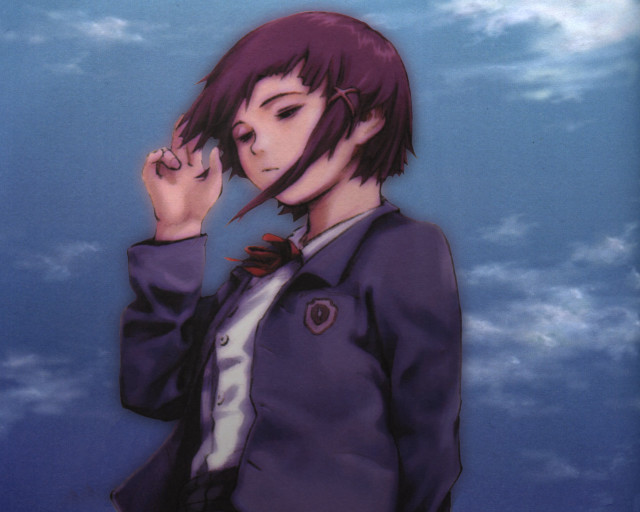 Purple hair blue jacket night free wallpaper - medium preview image