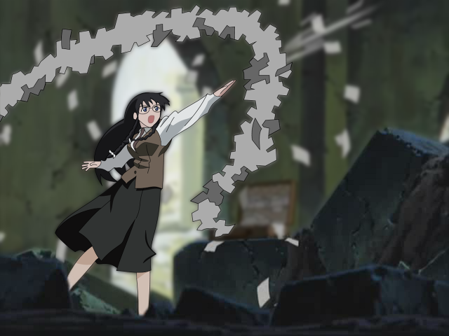 Woman dress holding paper anime free wallpaper - medium preview image