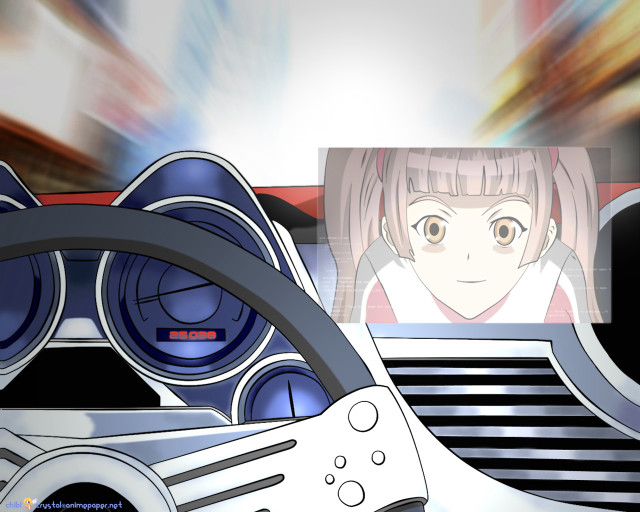 Ai mitsu girl steering blurry free wallpaper - medium preview image
