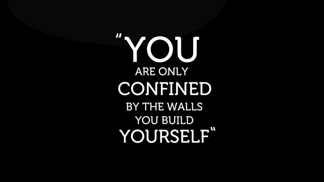 Black white inspirational quote stuckism free wallpaper - medium preview image