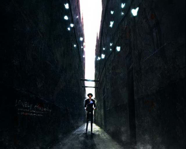 Alleyway graffiti planet night star free wallpaper - medium preview image