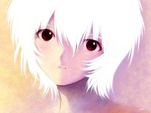 White hair anime girl pink free wallpaper - medium preview image
