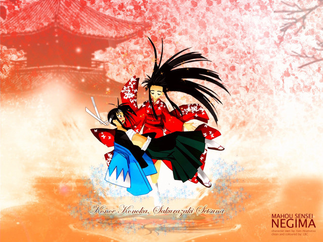Snow autumn cherryblossoms kimono girls free wallpaper - medium preview image