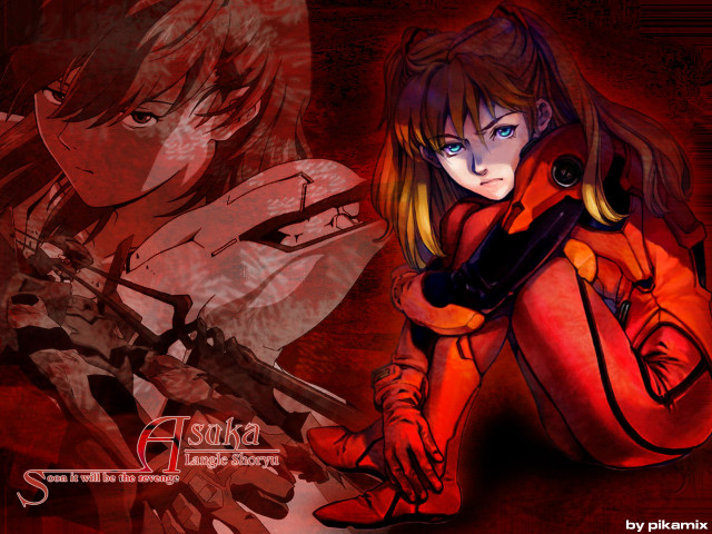 Girl gun sitting red background free wallpaper - medium preview image