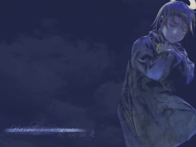 Moonlit gothic figure blue matte free wallpaper - medium preview image