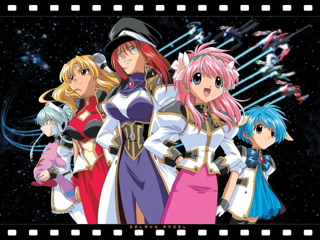 Anime girls space background stars free wallpaper - medium preview image