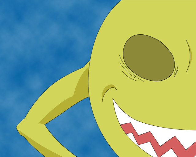 Cartoon big smile hands on free wallpaper - medium preview image