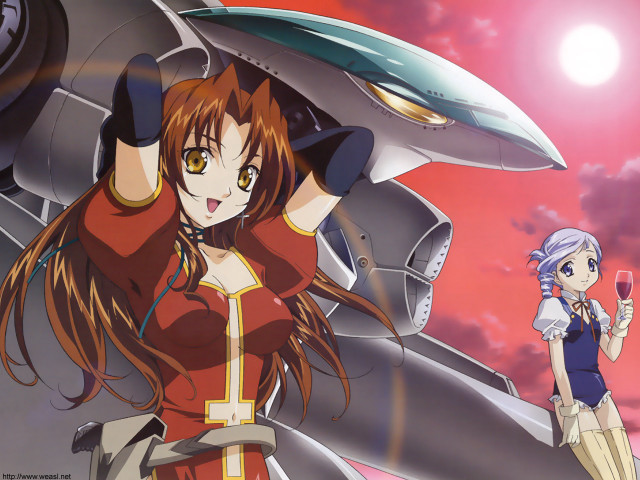 Girl red dress plane yellow #2 free wallpaper - medium preview image