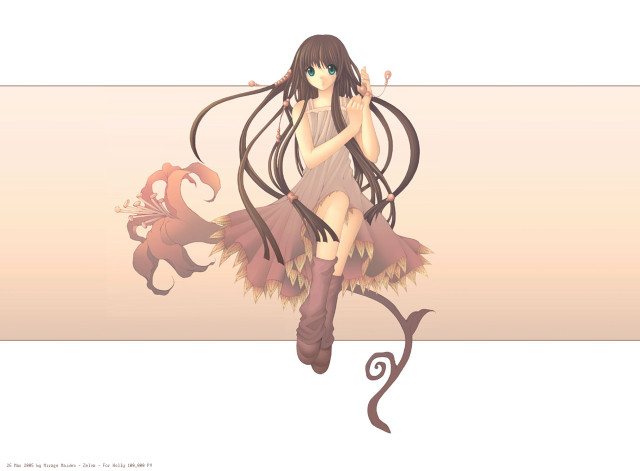 Woman dragon tail anime bangs free wallpaper - medium preview image