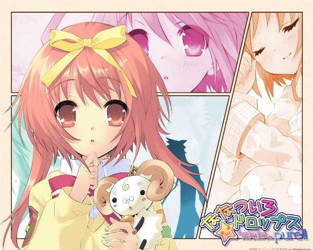 Pink hair girl teddy bear free wallpaper - medium preview image