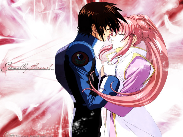 Couple kissing pink background red free wallpaper - medium preview image