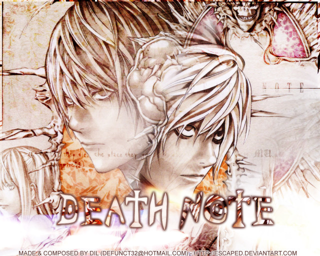 Anime couple gothic deathnote poster free wallpaper - medium preview image