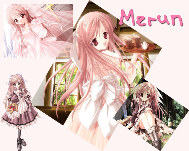 Pink hair girl white dress #2 free wallpaper - medium preview image