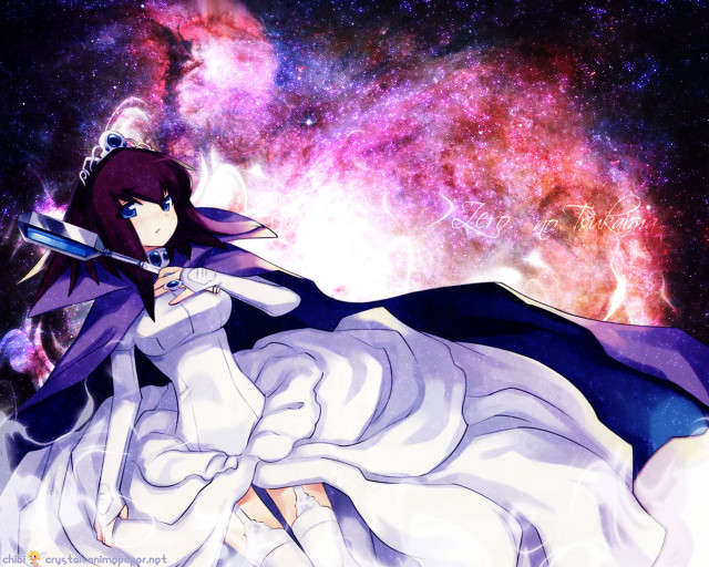 Galaxy woman white dress sword free wallpaper - medium preview image