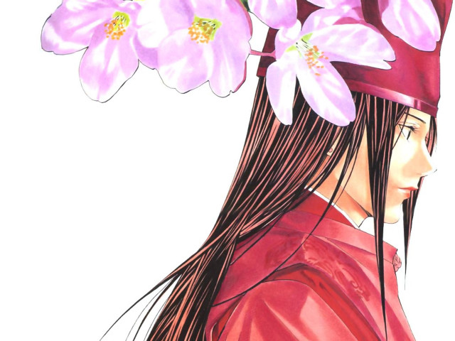 Woman hat flower kimono profile free wallpaper - medium preview image