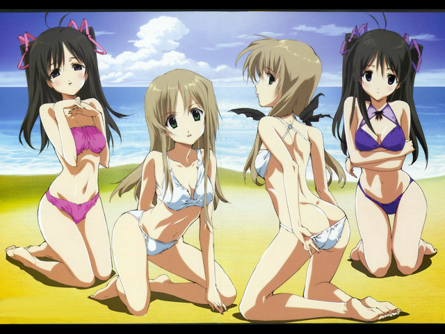 Beach girls bikinis sky kyoto free wallpaper - medium preview image