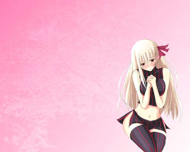 Chizuko yoshida blonde pink background free wallpaper - medium preview image
