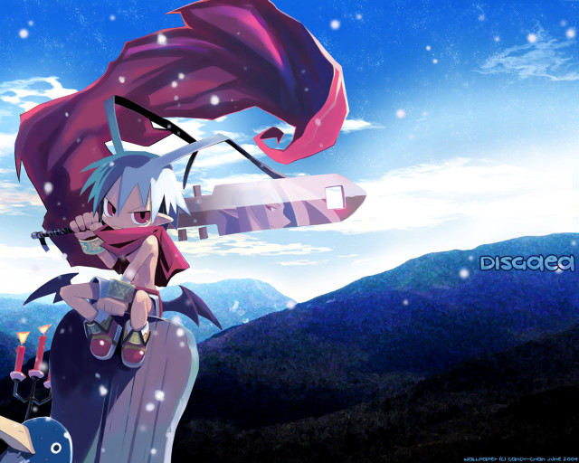 Cartoon hero sword mountain snow free wallpaper - medium preview image