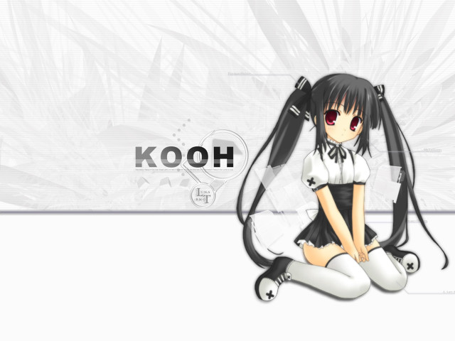 Girl backpack koo logo sitting free wallpaper - medium preview image