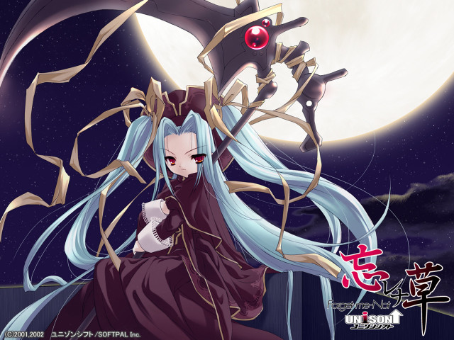 White haired woman sword full free wallpaper for desktop - medium preview image
