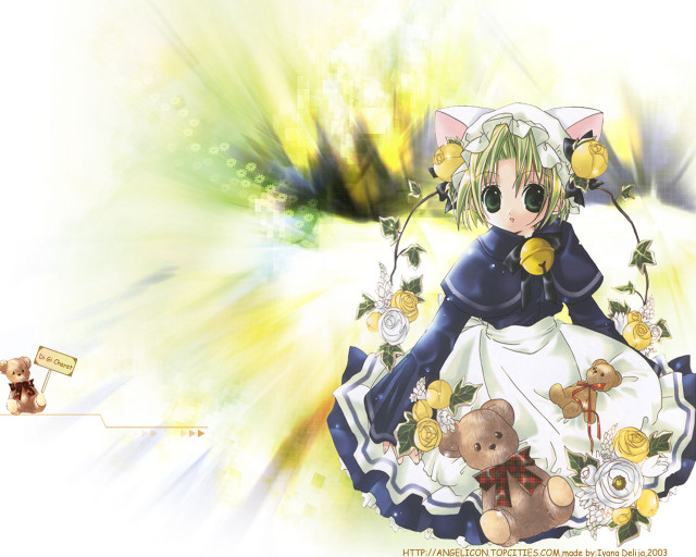 Girl dress teddybears aliceprin remodernism free wallpaper - medium preview image