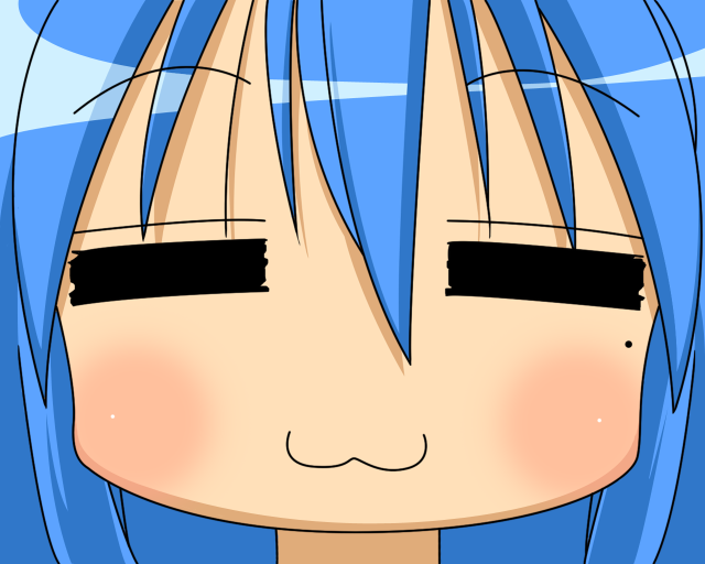 Cartoon girl blue hair sad #2 free wallpaper - medium preview image