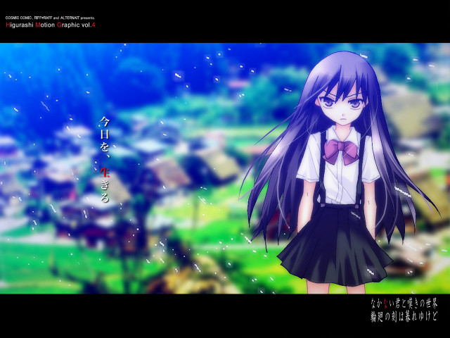 Girl longhair bowtie greenfield houses free wallpaper - medium preview image