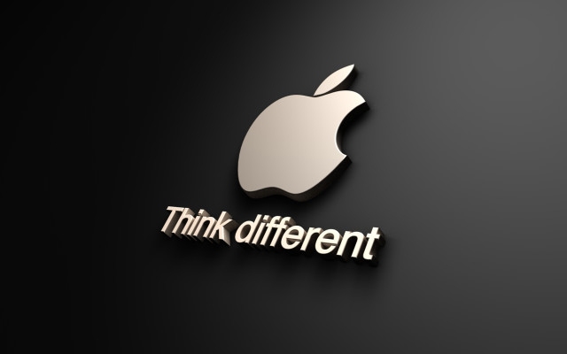 Apple logo think different side #4 free wallpaper - medium preview image