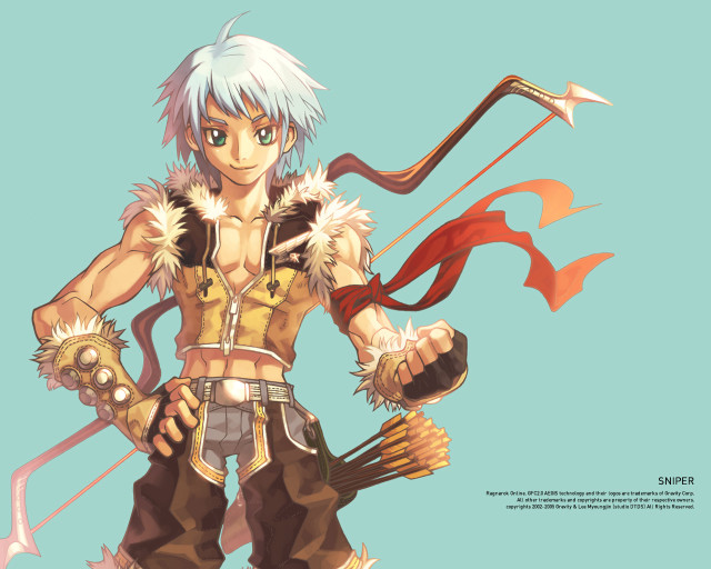 Man bow arrow sword blue free wallpaper - medium preview image