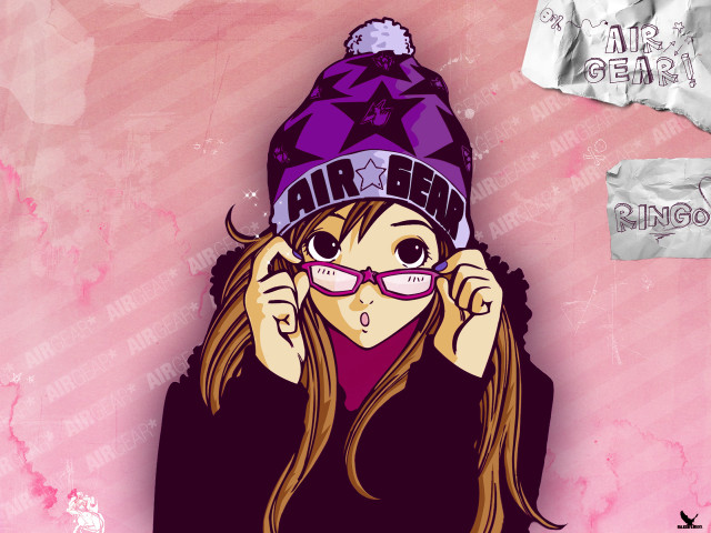 Girl beanie glasses purple hat free wallpaper - medium preview image