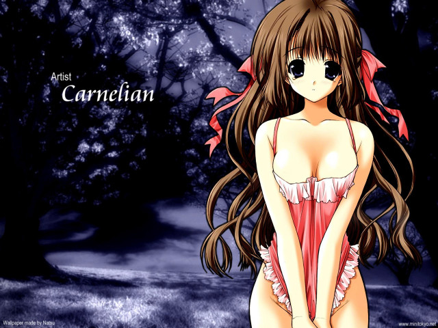 Girl pinkdress forest anime gothic free wallpaper - medium preview image