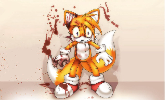 Cartoon cat blood splat furry free wallpaper - medium preview image