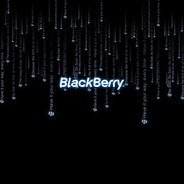 Black background blue blackberry logo free wallpaper - medium preview image