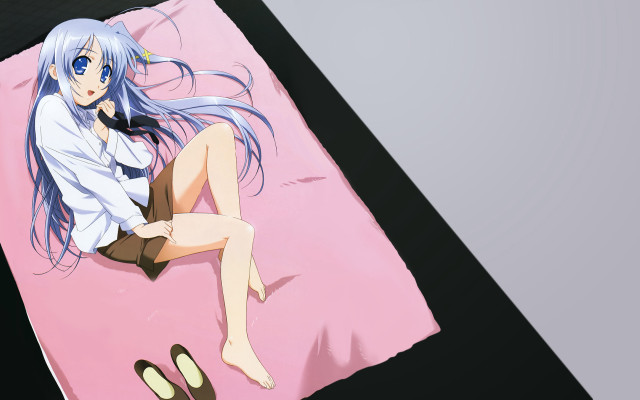 Aguri uchida pink sheet blue free wallpaper - medium preview image