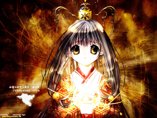Anime girl crown red dress free wallpaper - medium preview image