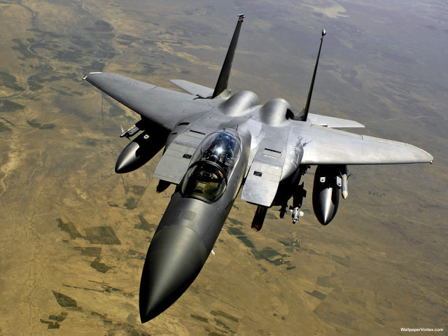 Fighter jet desert sky background free wallpaper - medium preview image