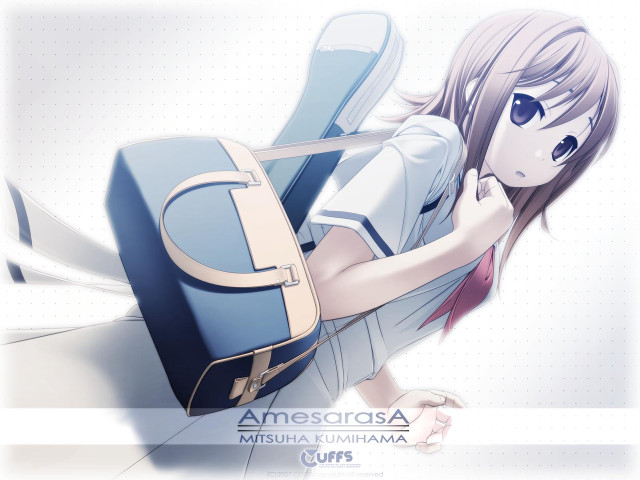 Girl sad suitcase backpack school free wallpaper - medium preview image