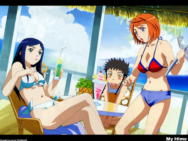 Beach party women drinks bikini free wallpaper - medium preview image