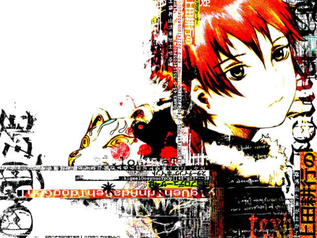 Eizan kikukawa red hair mosaic free wallpaper - medium preview image